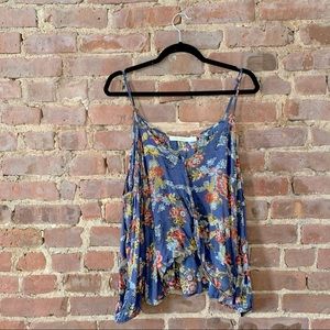 Cold Shoulder Drape Front Crop Top